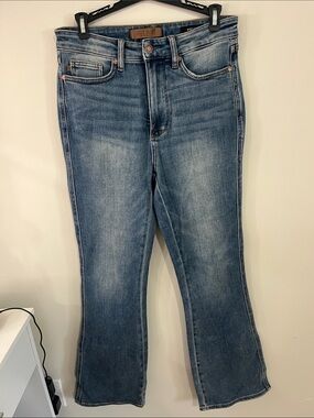 Judy Blue Faded Mid Blue Flare Jeans